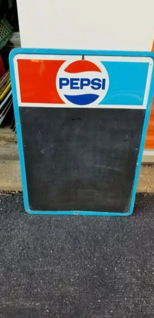 VINTAGE Tin Pepsi Chalk Board Sign  19 x 27