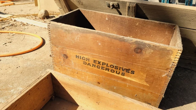 Antique / Vintage Trojan Dynamite Dovetailed Wood  Box. Good condition 2