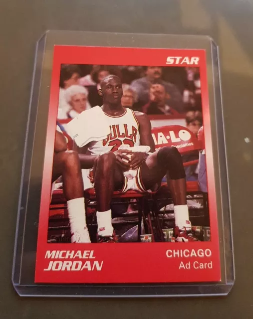 Michael Jordan Nba Card Star 1990-91 Promo Ad Card Red # Chicago Bulls