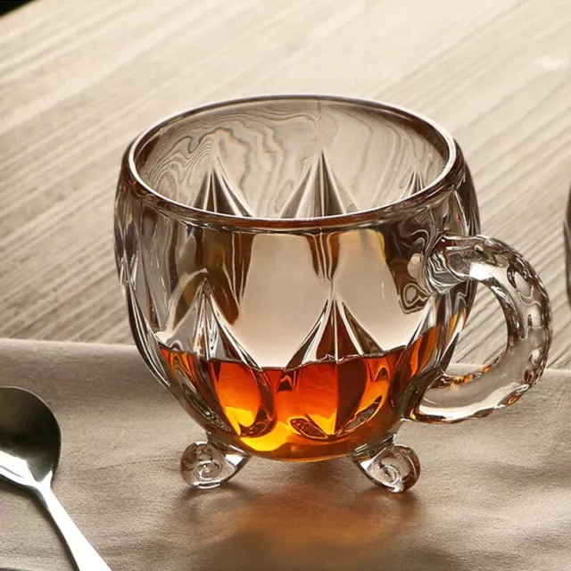 Tasses en verre transparent avec poignée, tasses à thé de style