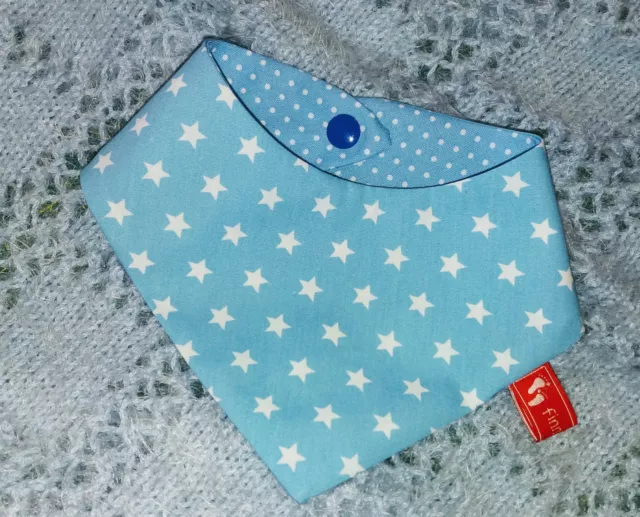 Baby-Halstuch Kinderhalstuch Sabberschutz Sterne f&f Jungentuch hellblau
