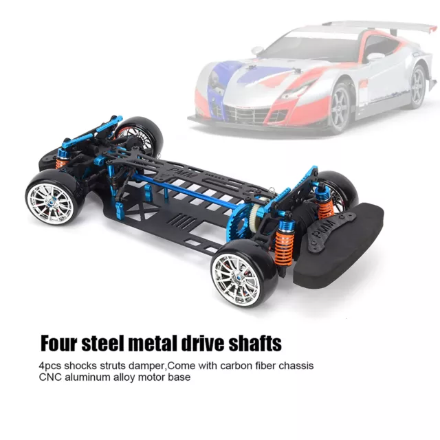 Metal CNC Carbon RC Auto Rahmen Radstandrahmen Stostange Für TT01/TT01E 1/10 RC~