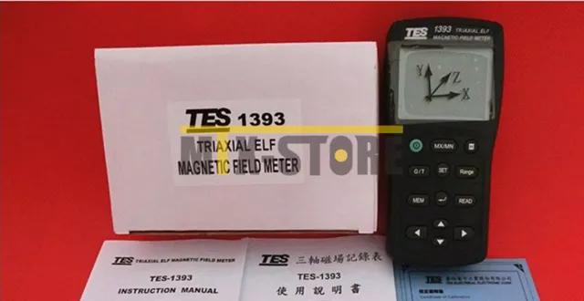 TES-1393 Triaxial ELF EMF Tester Electro Magnetic Field Meter Gauss Tesla Gauge