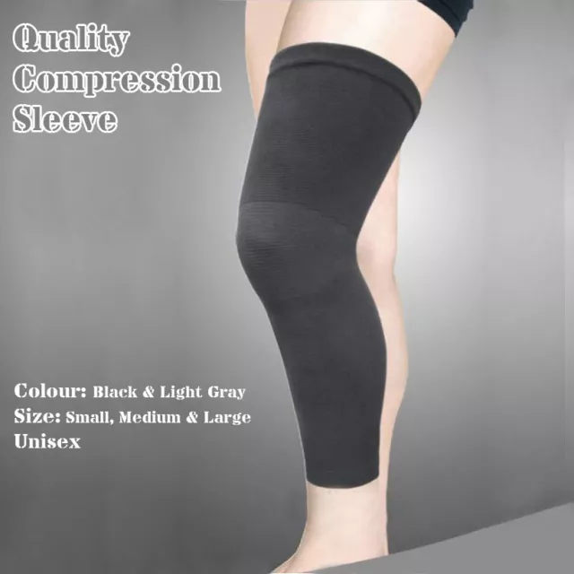 Bamboo Compression Leg Sleeve  Knee Brace Thigh Calf Shin Support Leg Warmer