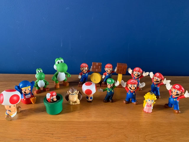 Super Mario Action Figures Set Collection Brothers Bros Luigi Peach Kong Yoshi