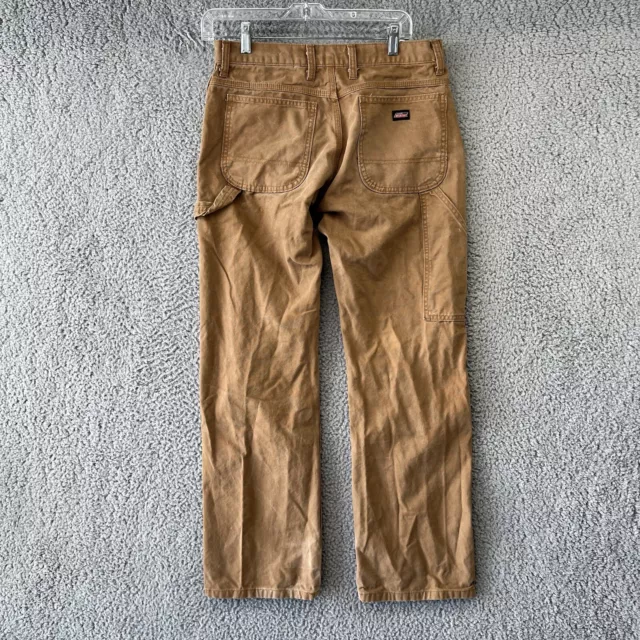 Dickies Carpenter Pants Mens 30x30 Brown Duck Canvas Work Relaxed Outdoors Adult