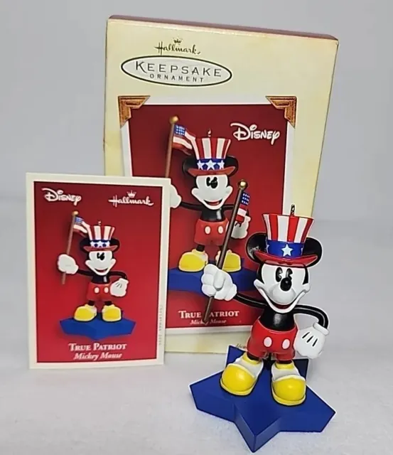 Hallmark Keepsake Mickey Mouse True Patriot 2005 Ornament Holiday Christmas