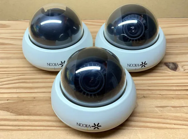 Lot of 3 VICON V3FCD-24 Dome CCTV Cameras, Made in Japan