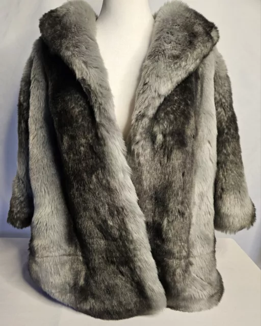 Gorgeous New High-End Calvin Klein Faux Fur Wrap Coat