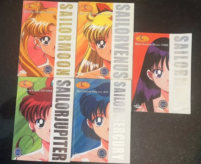 Sailor Moon Scout Guides COMPLETE SET: Mars, Mercury, Jupiter, Venus, & Moon