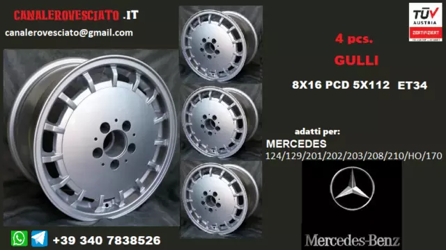 Gulli 8j 16 Zoll 5x112 Mercedes Felgen 124 129 201 202 203 208 210 170 felgen