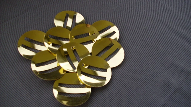 10 Schnallen goldfarben 5,5 cm neuwertig Konvolut für Kleider Gürtel