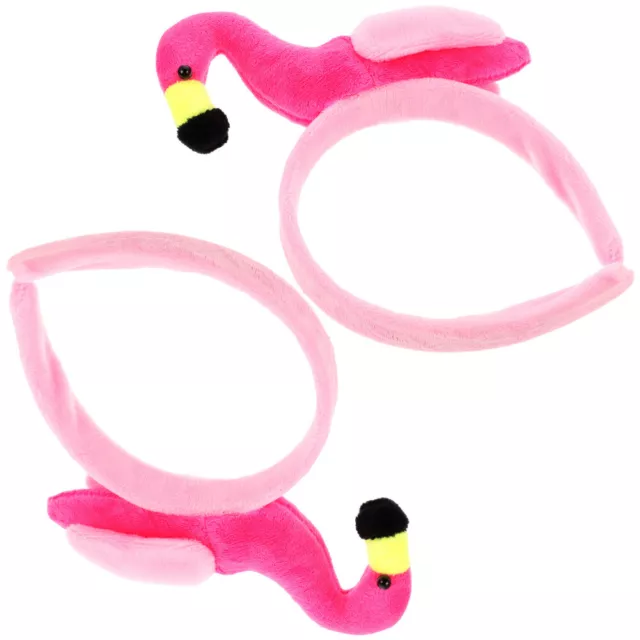 2 Pcs Flamingo-Stirnband Haarschmuck Für Damen Kleidung Kuscheltier