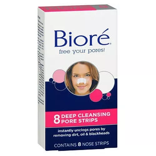 Biore Nettoyage en Profondeur Pore Bandes Pour Nez 8 Chaque Par Biore