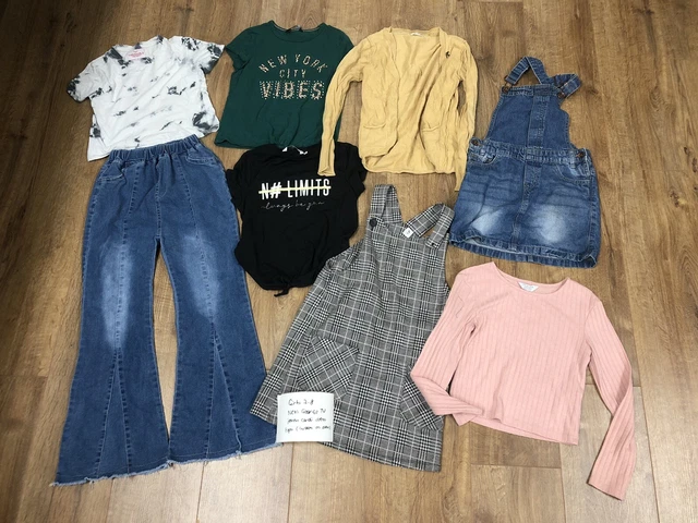 Girls age 7-8 years clothes bundle next George TU jeans cardigan dress tops