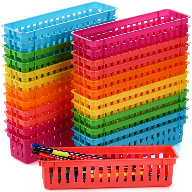 24 Pack Classroom Storage Baskets, Classroom Pencil Organizer
