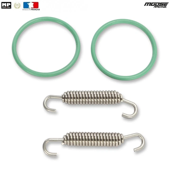 Lot De 2 Ressorts D'échappement Universels Pour Moto/scooter - Acier Inoxydable Bleu, Crochets Pivotants - 10