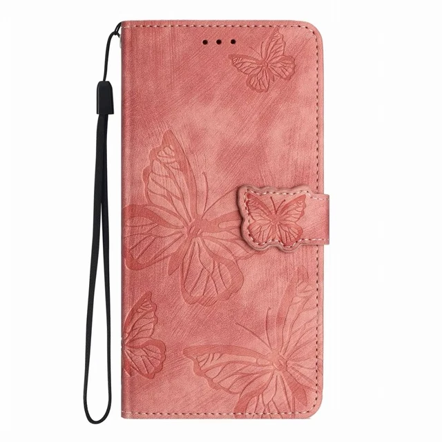 WBWONE Leather Folio Cover per Honor 90 Lite, Goffratura a Farfalla Custodia in Pelle PU Magnetica Libro Flip Portafoglio Case con [Funzione Stand]. Viola Scuro