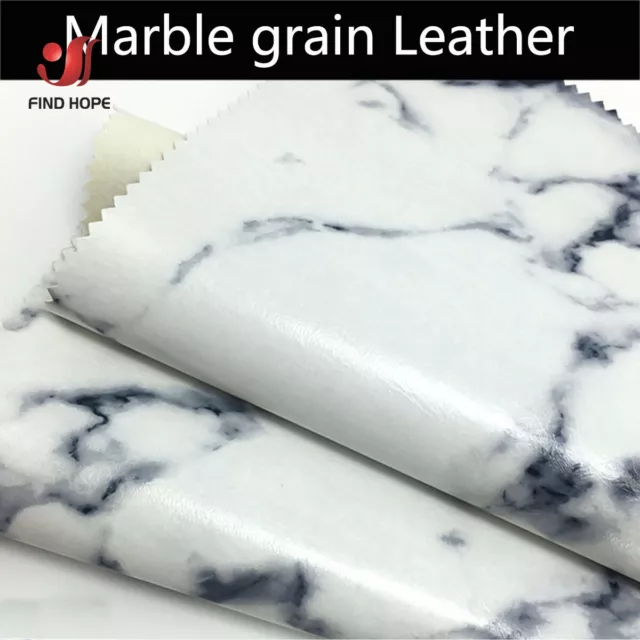 Marbled Pattern Faux Leather Sheets Fabric Vinyl Upholstery Finish For Bag Craft