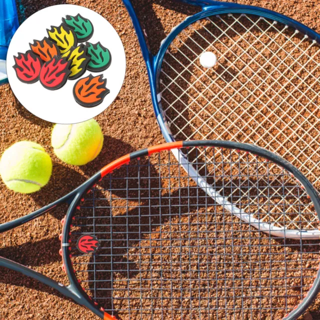 Tennisschläger-Vibrationsdämpfer 8 Stk. Flammenform Silikon Racquetball