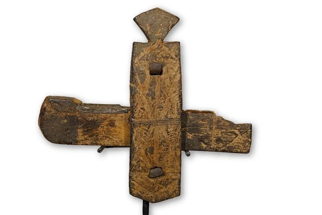 Slightly Worn Dogon Door Lock 11" - Mali - African Art