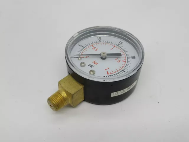 Generic 0-30psi Dry Pressure Gauge 0-30psi 2"Diameter 1/8"NPT Thread USED