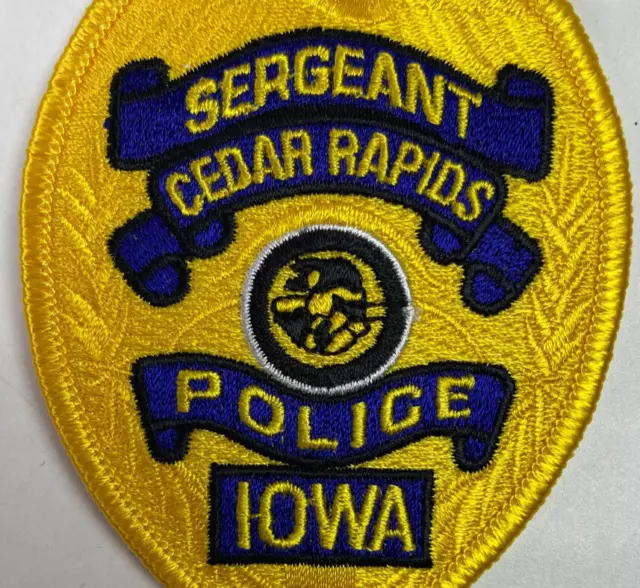 Cedar Rapids Police Sergeant Iowa IA 3.5" Patch C3