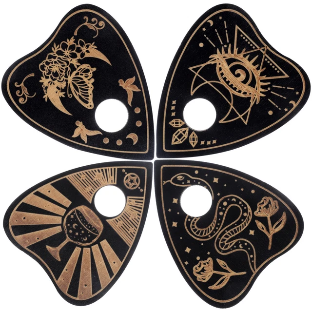 4 piezas delicado patrón bola de cristal tarot tabla de madera bola de cristal multifunción danza