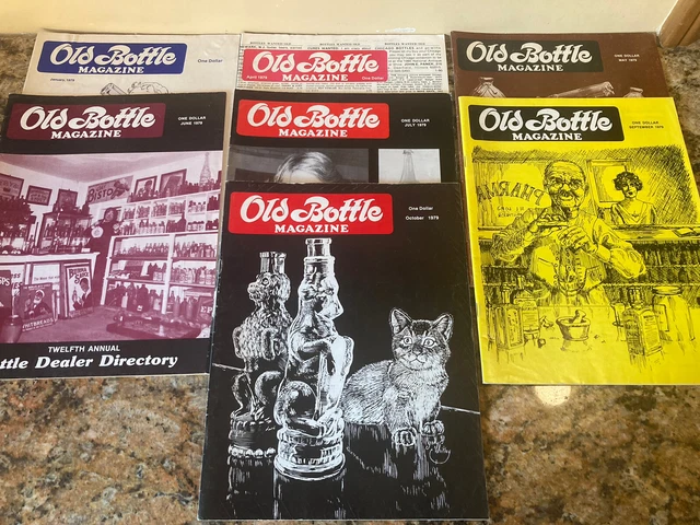 Lot of 7 - 1979 OLD BOTTLE MAGAZINES - Bottle, Insulator and Collectables