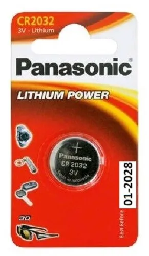 1x Panasonic CR2032 Lithium Power im 1er Blister 3V Uhren Knopfzelle Batterien