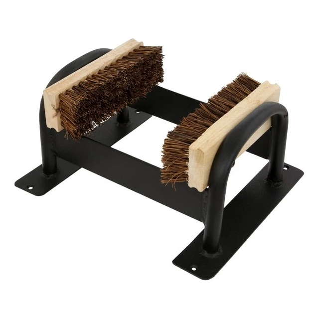 Wrought Iron Boot Scraper With Brushes 12" Wide Renovator's Supply