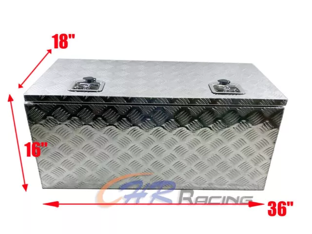 36 "x16" x18 "Cassetta porta attrezzi per camper in alluminio argento tool box