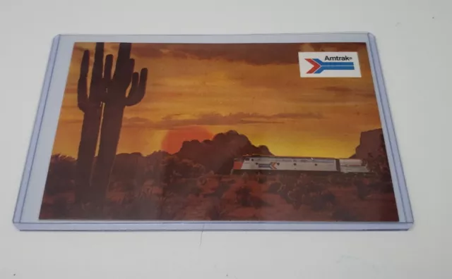 Amtrak Vintage Postcard Desert Southwest Saguaro Cactus Arizona