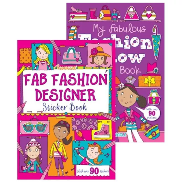 Fashion Sticker Book - A4 Girls Fun Kids Books Show Activity Stickers Dress Up