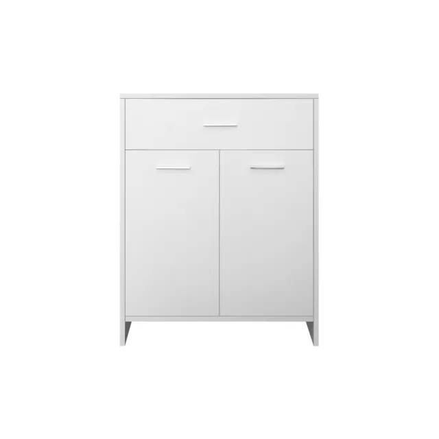 Armario para baño mueble de superficie 2 puertas 1 cajón blanco 60x60,8x33cm