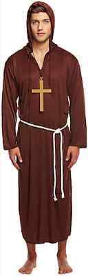 Uomo Monk Abito Vestaglia Costume fra Tuck Halloween Religioso Adulti