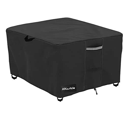 ANartcle Fire Pit Cover Square,Waterproof 600D Heavy Duty Square Patio Fire