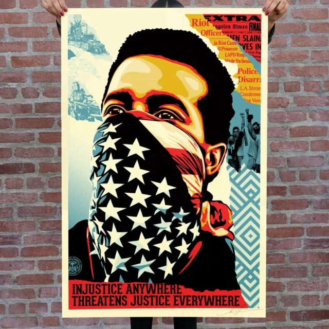 Shepard Fairey aka Obey | American Rage | 2021 Signé à la main |COA