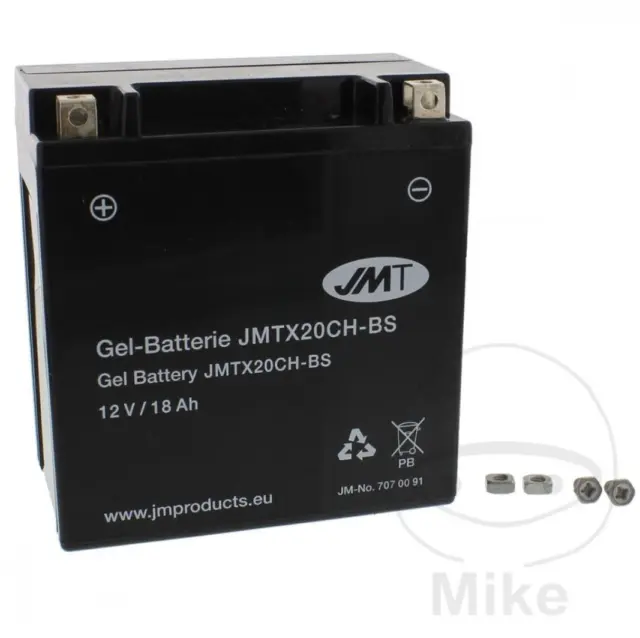 JMT Gel Batterie YTX20CH-BS 12 V 18 Ah 270 A 151 x 87 x 161 mm