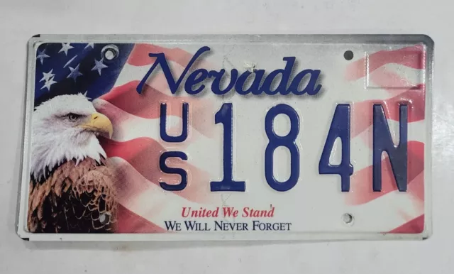NEVADA Eagle & American Flag License Plate ~ US 184N ~🔥FREE SHIPPING🔥