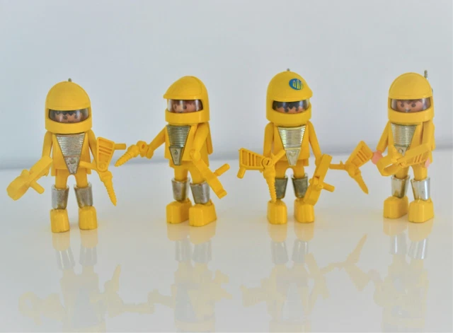 Figurine PLAYMOBIL Cosmonaute Vintage Rouge - Set Espace Rétro Des Années 80, Collection Complète