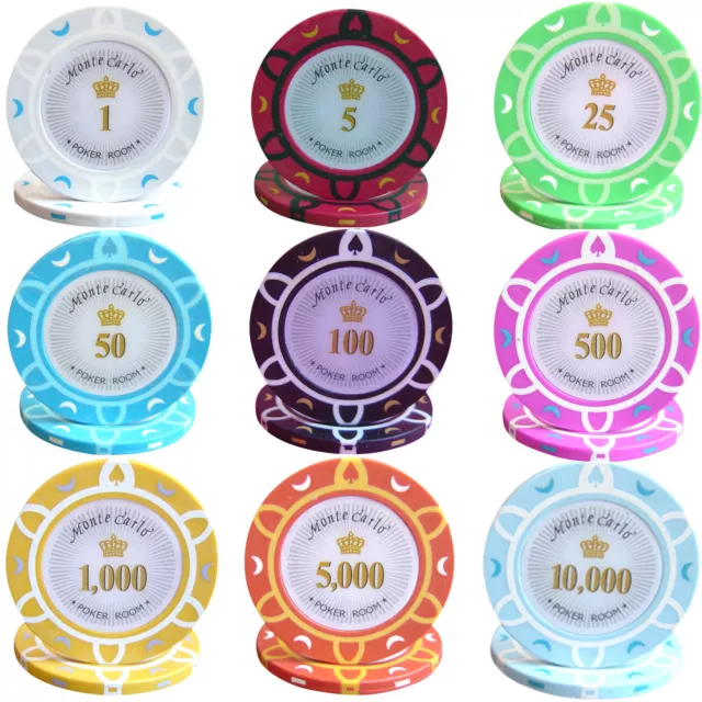 Mrc Poker 650Pcs 14G Monte Carlo Poker Room Poker Chips Set With Alum Case 2
