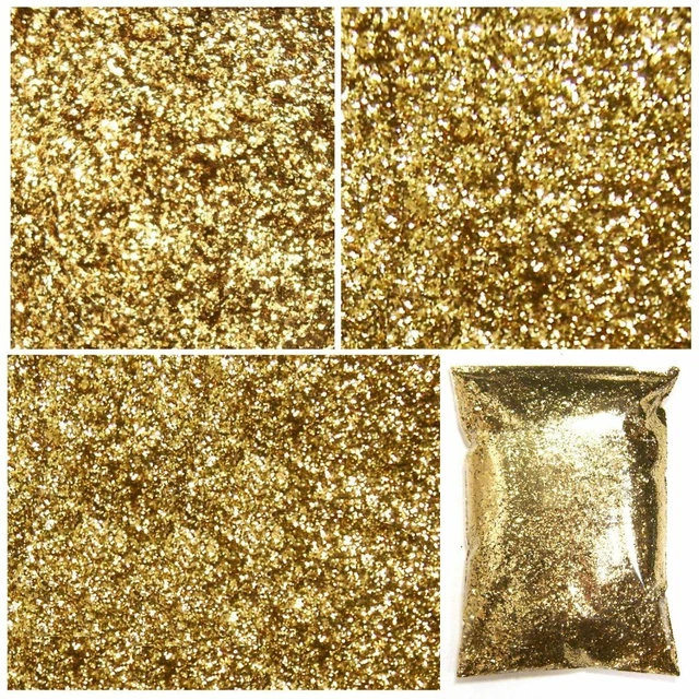 2 lb / 907g Golden Sand Metal Flake, .004" to .025", Bulk Pro Paint Additive
