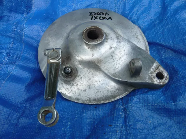 Yamaha XS650 B TX650 A piastra di ancoraggio freno piastra ruota posteriore piastra freno