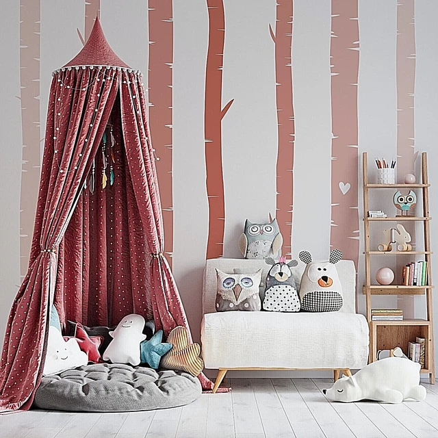 Colorful Birch Tree Wall Rainbow Wall Decals, Stickers, Wall Art Decoration 457