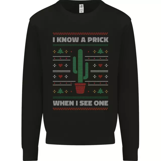 Divertente Natale Cactus Prick Bambini Felpa Maglione