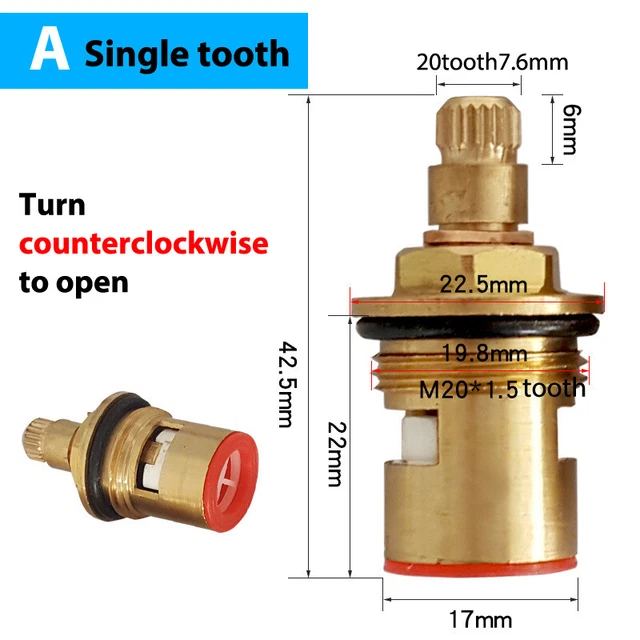 2 piezas cartucho de grifo 1/2" grifo interior mezclador de agua grifo válvula de disco BSP cuarto I4UK wi