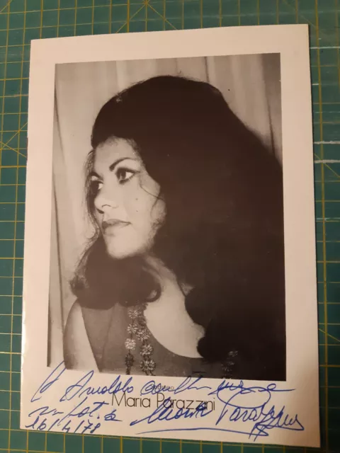 Maria Parazzini Soprano Foto autografo con dedica 1978 su libretto carriera 