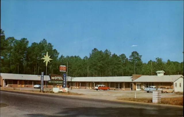Florence South Carolina Ivey's Motel and Restaurant 1960s cars unused postcards