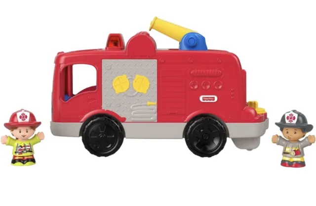 Fisher-Price HJN38 Little People Feuerwehr-Auto mit Figuren und Sound 3 Sprachen 3